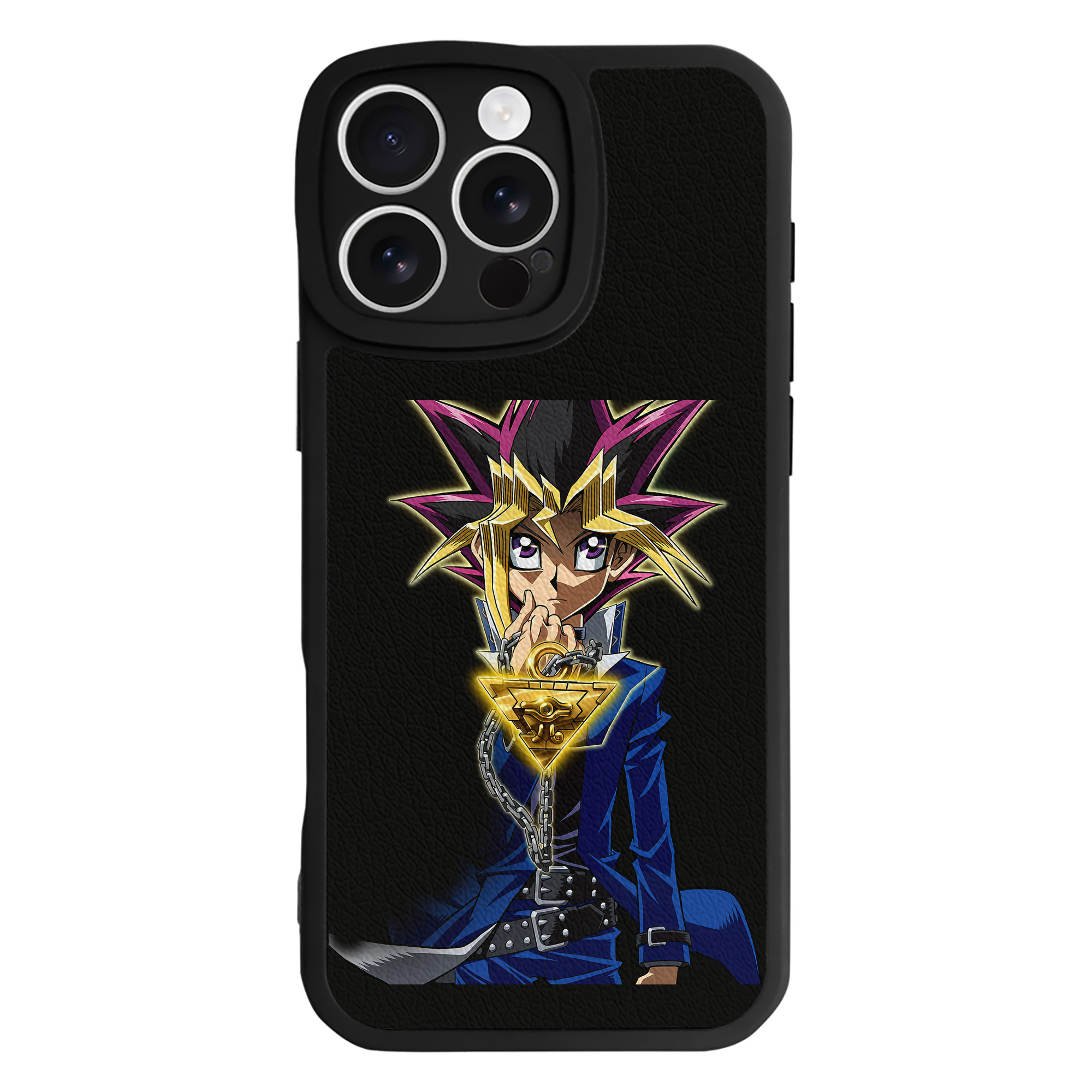 （画像用） 遊☆戯☆王 Yu-Gi-Oh! 【iPhone 16シリーズ対応】シリコンスマホケース（レザー調） 材質：シリコン